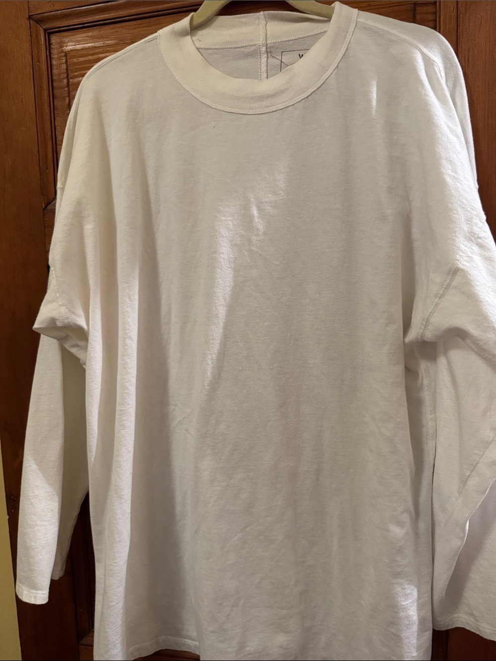We The Free Cream Long Sleeve Crewneck Tee
